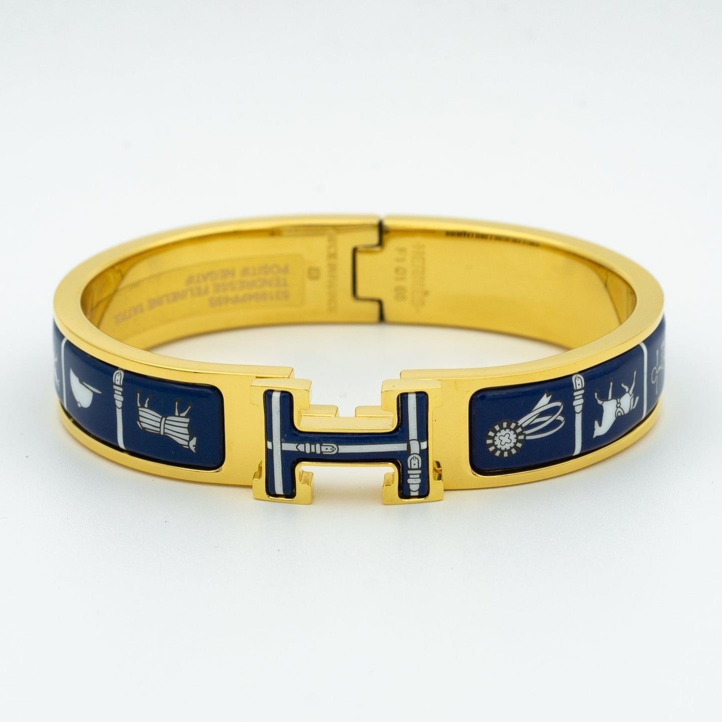 [Agudo Jewelry]H BRACELET BLUE CERAMIC