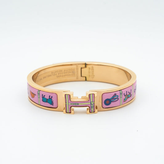 [Agudo Jewelry]H PINK GOLD BRACELET PINK CERAMIC