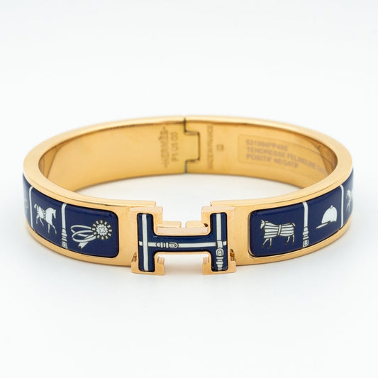 [Agudo Jewelry]H BRACELET BLUE CERAMIC