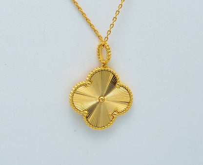 [Agudo Jewelry]CLOVER 25MM PEDANT NECKLACE GOLD