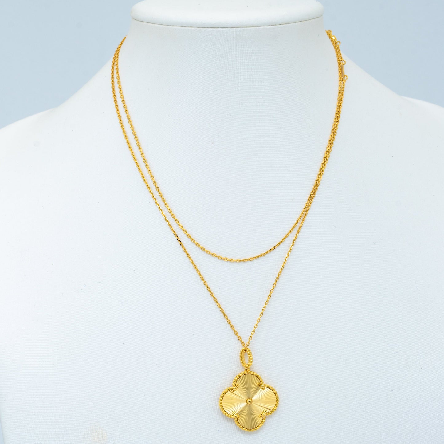 [Agudo Jewelry]CLOVER 25MM PEDANT NECKLACE GOLD