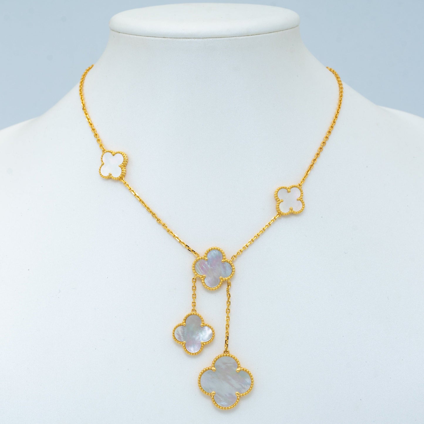 [Agudo Jewelry]CLOVER MOTHER OF PEARL NECKLACE 6 MOTIF