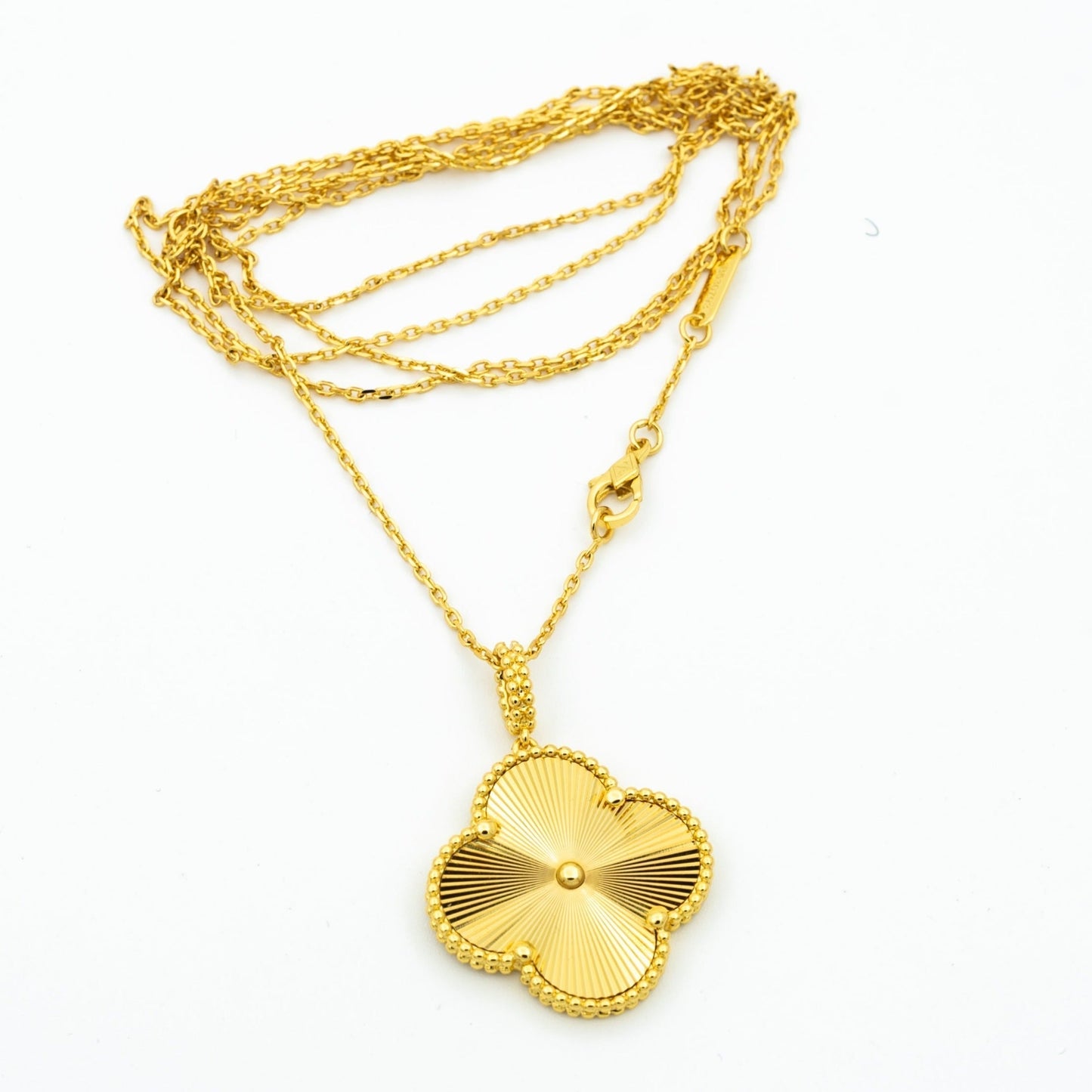 [Agudo Jewelry]CLOVER 25MM PEDANT NECKLACE GOLD