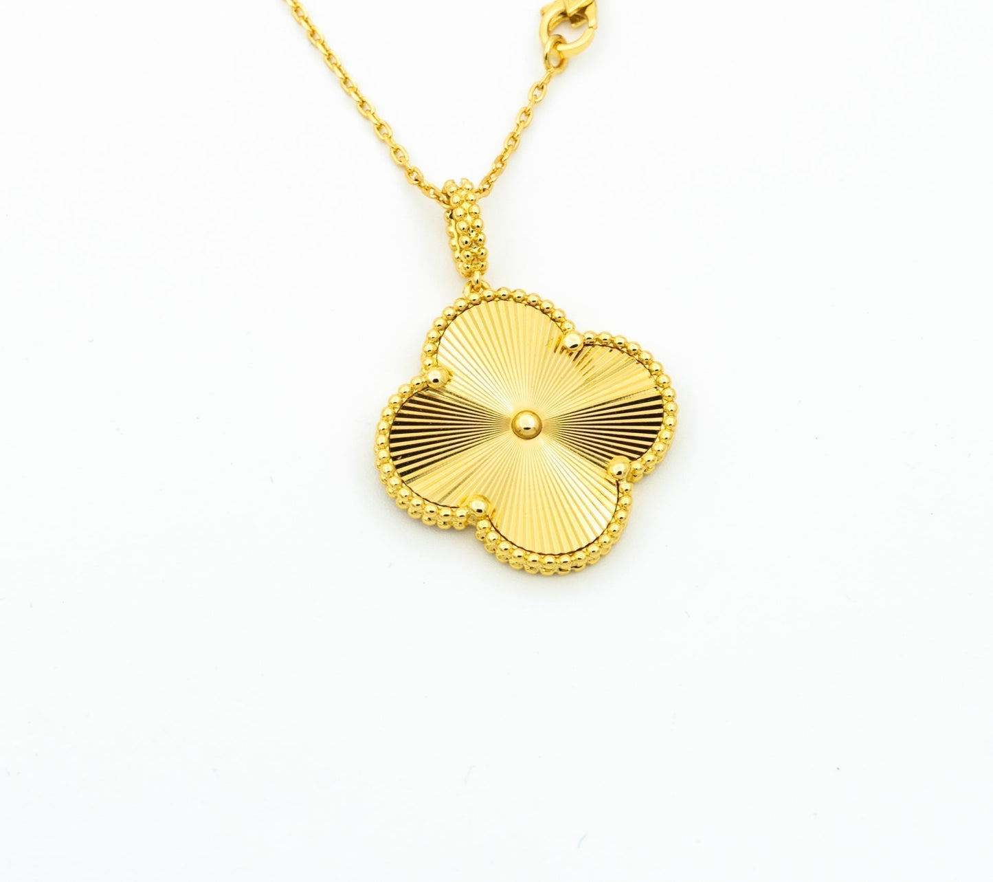 [Agudo Jewelry]CLOVER 25MM PEDANT NECKLACE GOLD