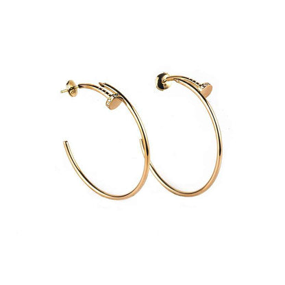 [Agudo Jewelry]JUSTE EARRINGS GOLD DIAMONDS 1.8MM