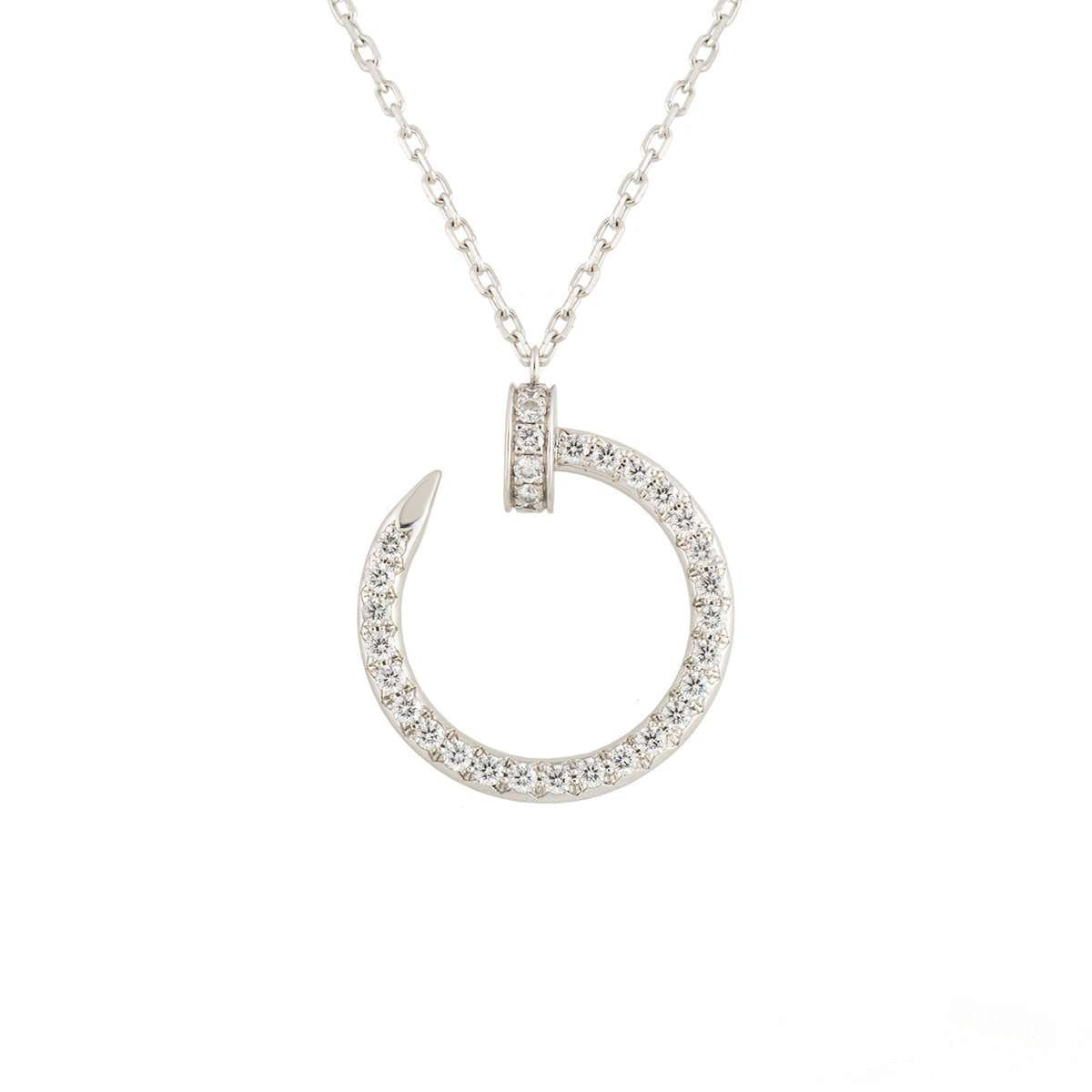 [Agudo Jewelry]JUSTE NECKLACE SILVER DIAMONDS