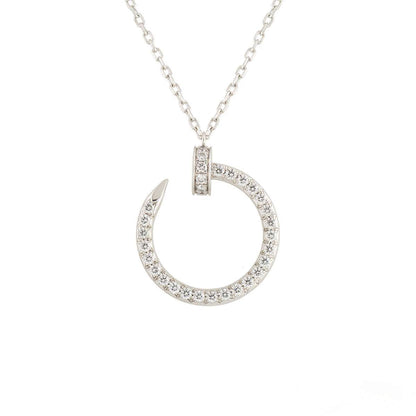 [Agudo Jewelry]JUSTE NECKLACE SILVER DIAMONDS