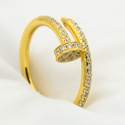 [Agudo  Jewelry]JUSTE RING 1.8MM GOLD DIAMONDS