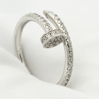 [Agudo  Jewelry]JUSTE RING 1.8MM SILVER DIAMONDS