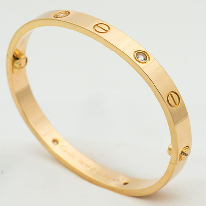 [Agudo Jewelry]LOVE BRACELET 6.1MM 4 DIAMONDS