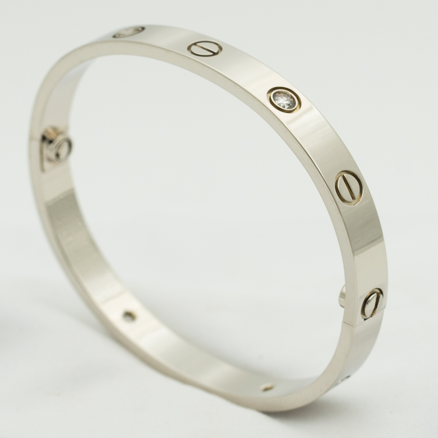 [Agudo Jewelry]LOVE BRACELET 6.1MM 4 DIAMONDS