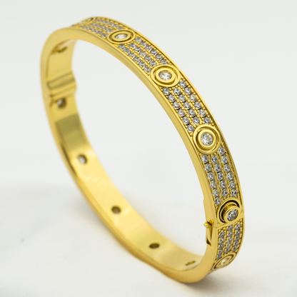 [Agudo Jewelry]LOVE BRACELET 6.1MM DIAMOND-PAVED 10 BIG DIAMONDS