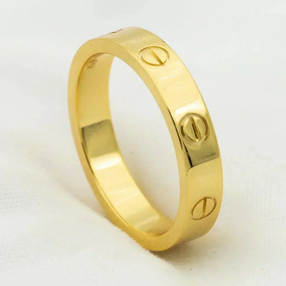 [Agudo  Jewelry]LOVE RING 4MM 1 DIAMOND GOLD