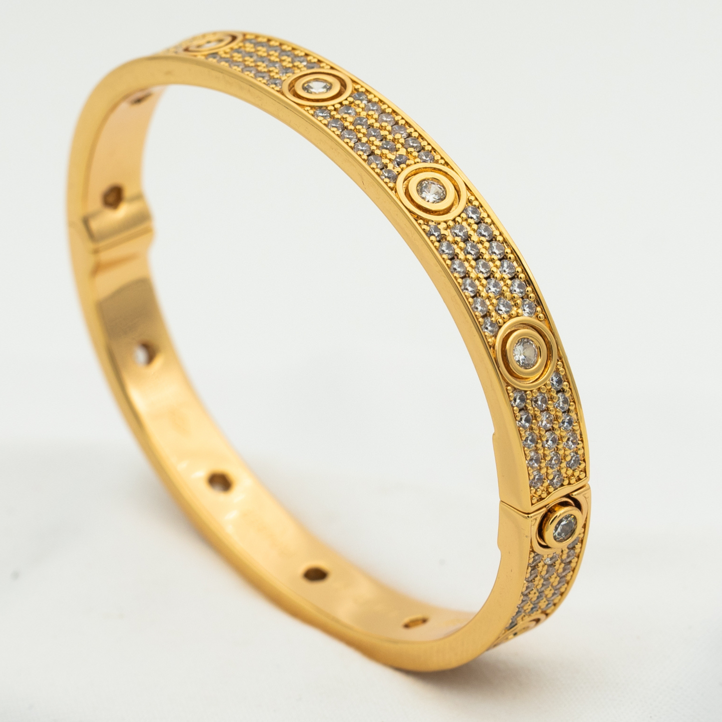 [Agudo Jewelry]LOVE BRACELET 6.1MM DIAMOND-PAVED 10 BIG DIAMONDS