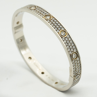 [Agudo Jewelry]LOVE BRACELET 6.1MM DIAMOND-PAVED 10 BIG DIAMONDS