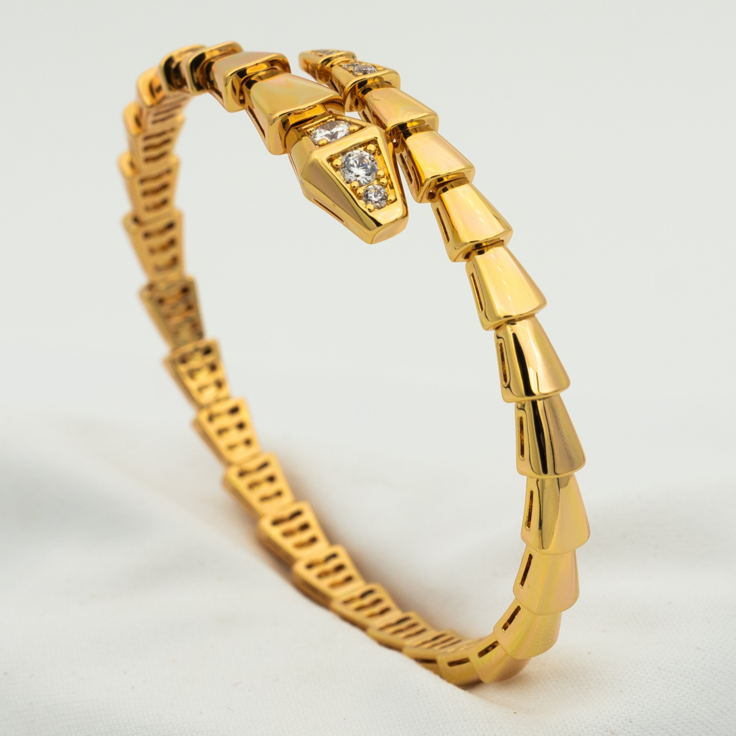 [Agudo Jewelry]SERPENTI BRACELET DIAMONDS PINK GOLD