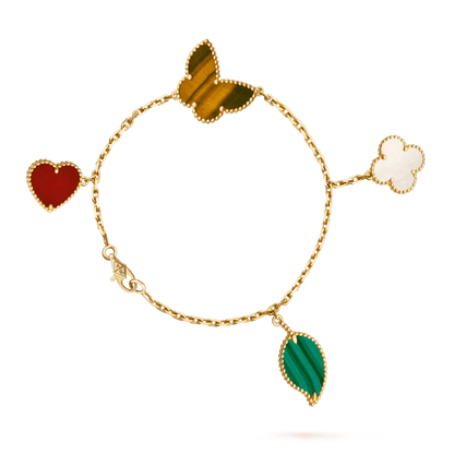 [Agudo Jewelry]LUCKY SPRING 5 MOTIF GOLD BRACELET