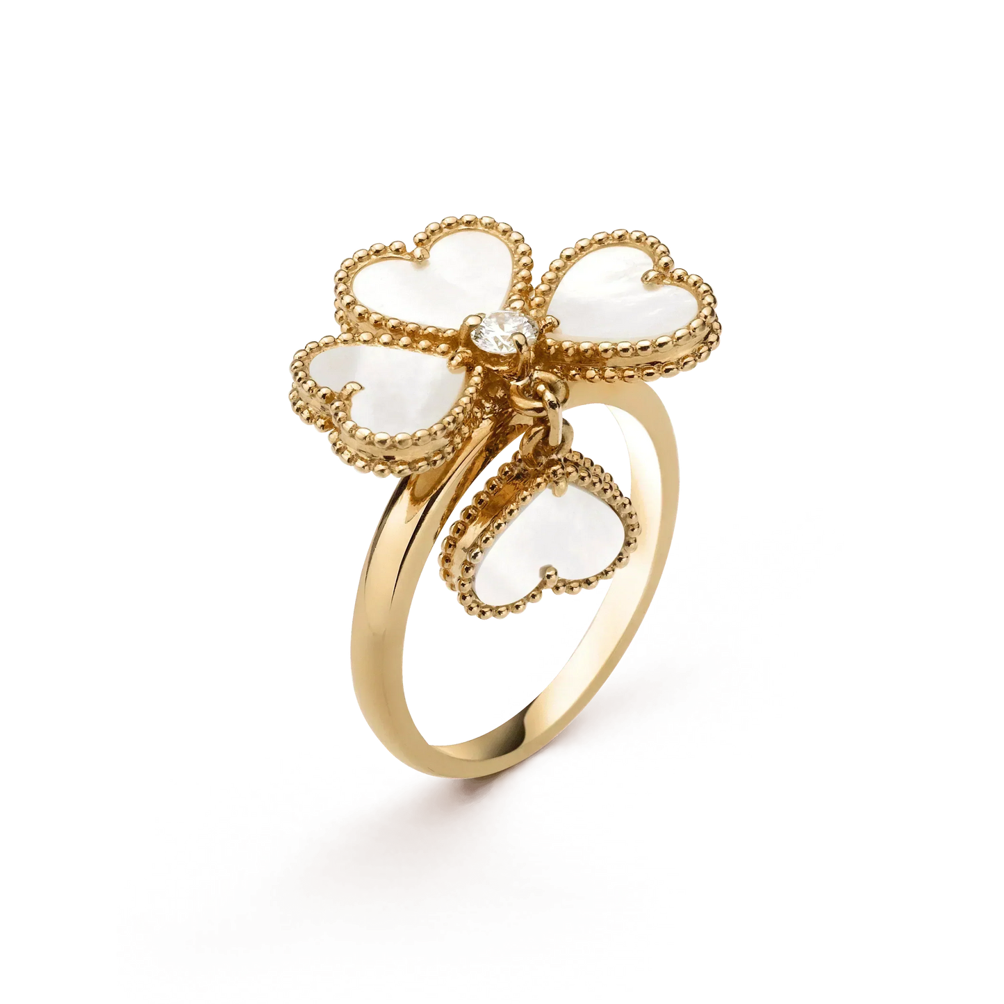 [Agudo  Jewelry]SWEET CLOVER WHITE MOP RING