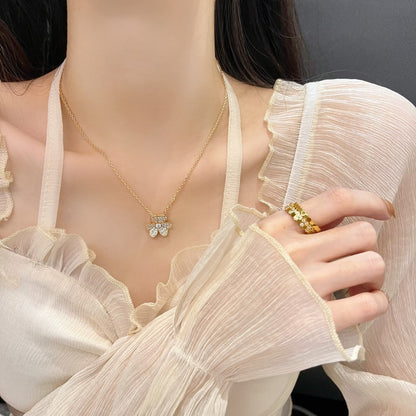 [Agudo Jewelry]FLOWER DIAMOND NECKLACE