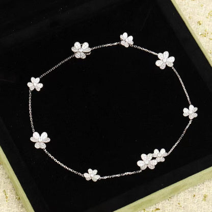 [Agudo Schmuck]FRIVOLE SILBER 9 BLUMEN HALSKETTE