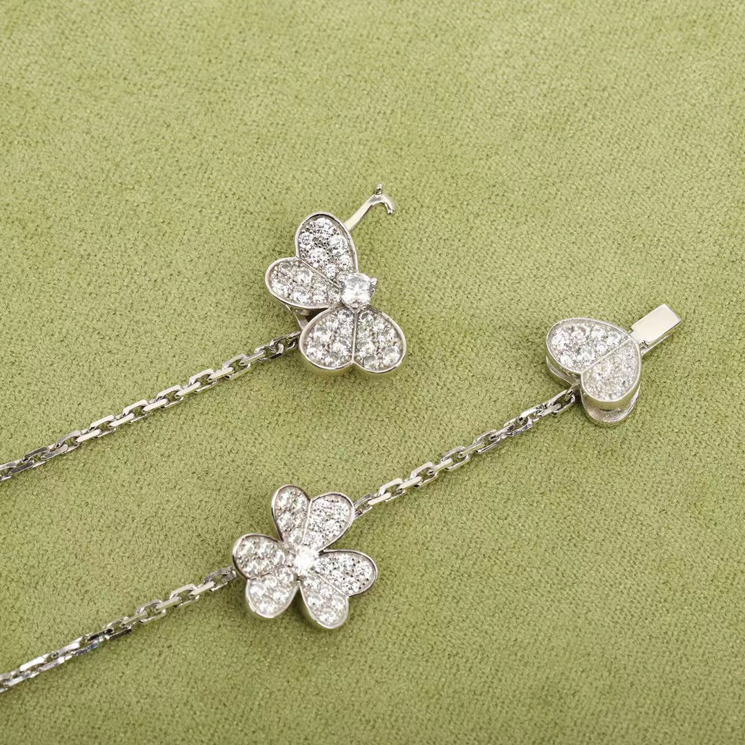 [Agudo Schmuck]FRIVOLE SILBER 9 BLUMEN HALSKETTE