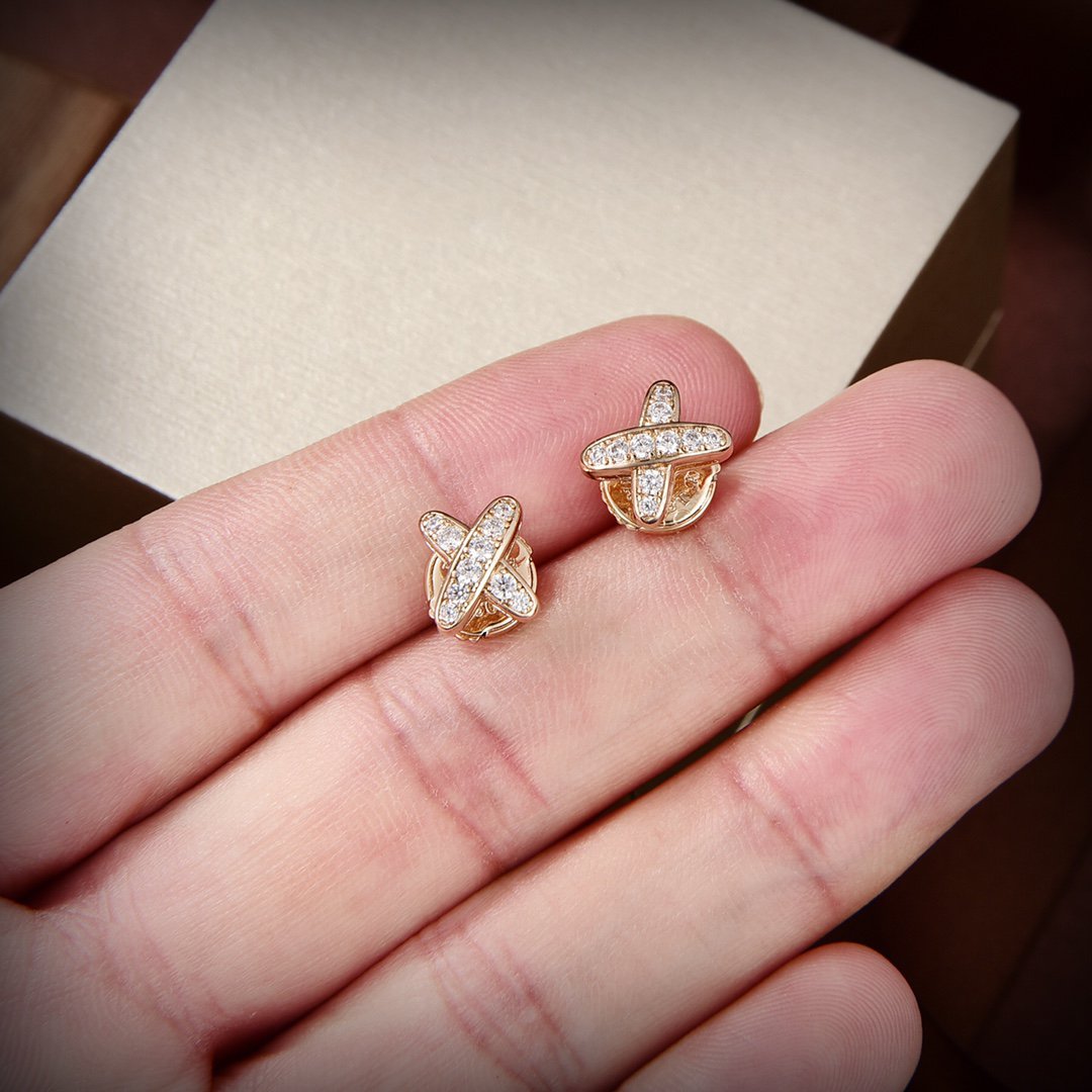 [Agudo Jewelry]JEUX DE GOLD DIAMOND EARRINGS