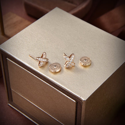 [Agudo Jewelry]JEUX DE GOLD DIAMOND EARRINGS