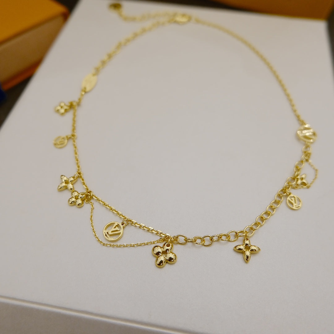 [Agudo Jewelry]BLOOMING SUPPLE NECKLACE BRASS