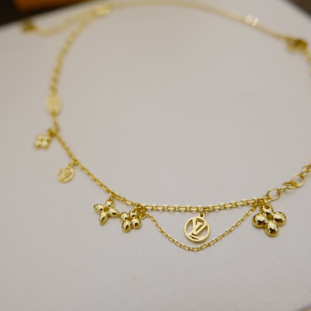 [Agudo Jewelry]BLOOMING SUPPLE NECKLACE BRASS