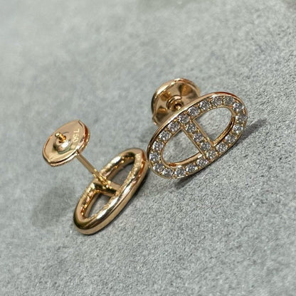 [Agudo Jewelry]HM FULL DIAMOND PIG NOSE STUD EARRINGS