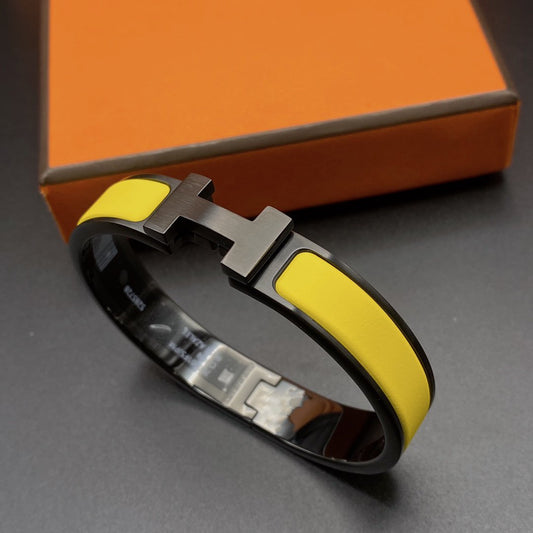 [Agudo Jewelry]CLIC HM SO BLACK YELLOW BRACELET