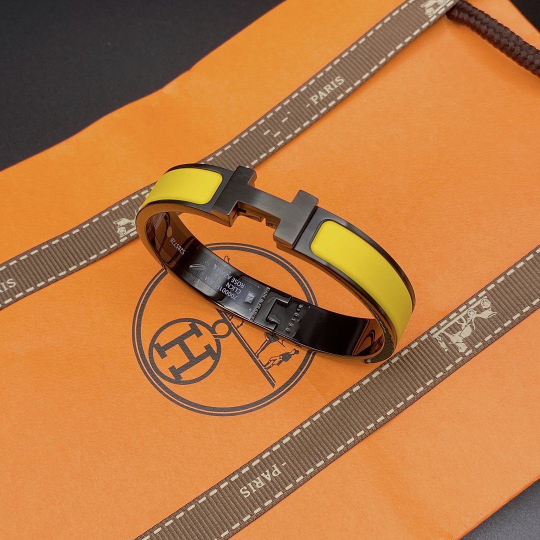 [Agudo Jewelry]CLIC HM SO BLACK YELLOW BRACELET