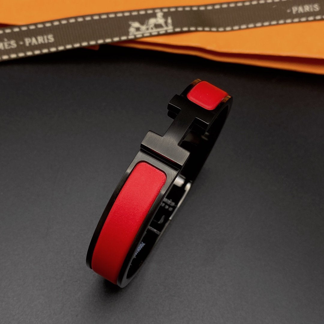 [Agudo Jewelry]CLIC HM SO BLACK RED BRACELET