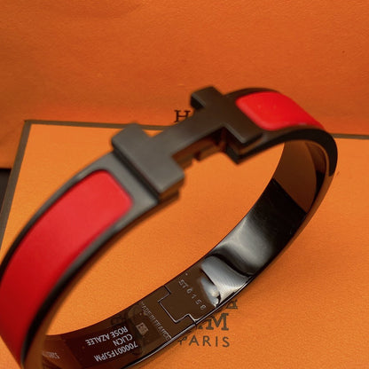 [Agudo Jewelry]CLIC HM SO BLACK RED BRACELET