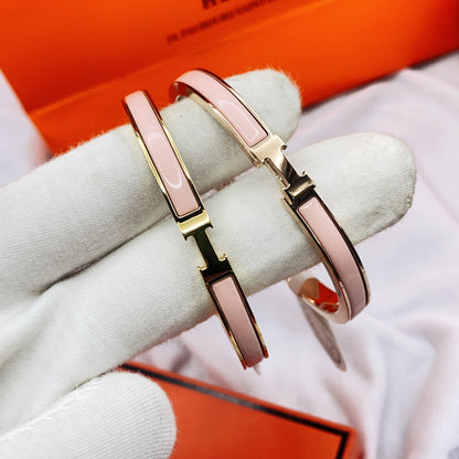 [Agudo Jewelry]CLASSIC HM CLIC  PINK 8MM ENAMEL BRACELET