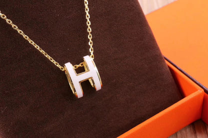 [Agudo Jewelry]HM CLIC YELLOW ENAMEL GOLD NECKLACE