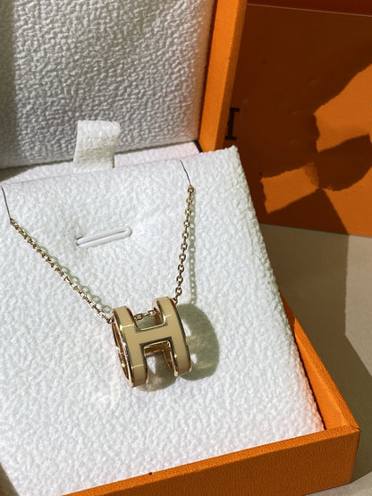 [Agudo Jewelry]HM CLIC YELLOW ENAMEL GOLD NECKLACE