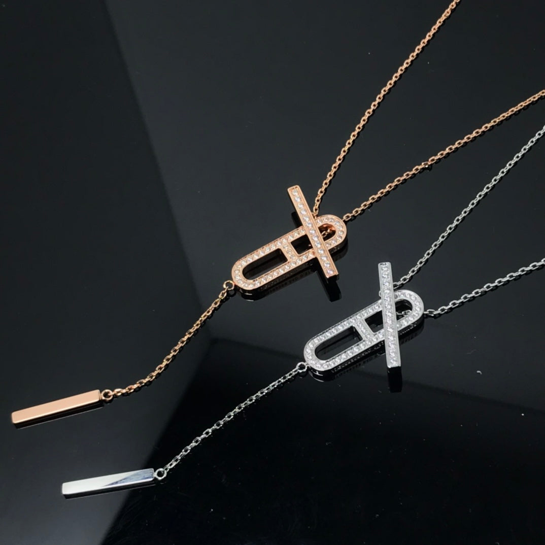 [Agudo Jewelry]HM NECKLACE PLATINUM ROSE GOLD DIAMOND