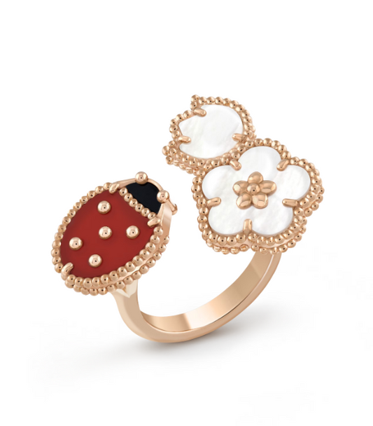 [Agudo Jewelry]LUCKY 3 MOTIF ROSE GOLD RING