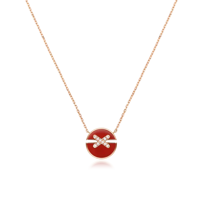 [Agudo Jewelry]JEUX DE ROSE GOLD DIAMOND NECKLACE