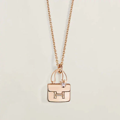 [Agudo Jewelry]AMULETTE PEDANT ROSE GOLD NECKLACE