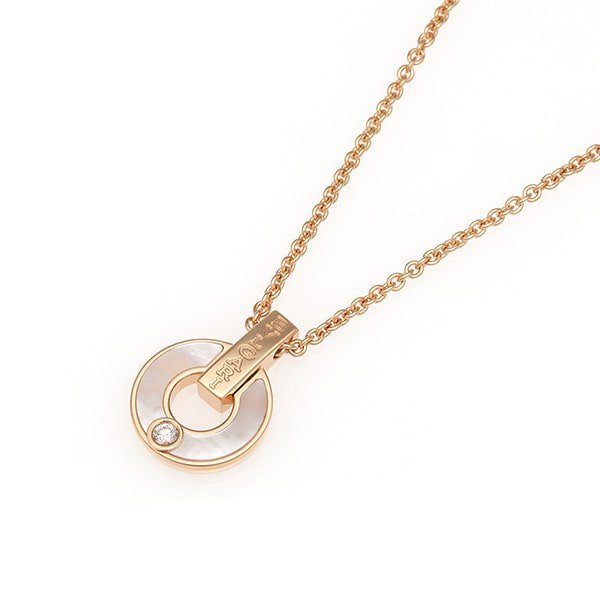 [Agudo Jewelry]GARI NECKLACE PINK GOLD MOP