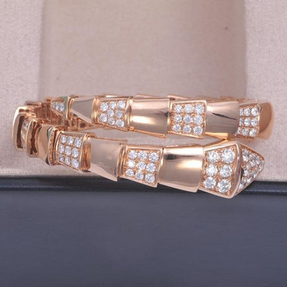 [Agudo Jewelry]SERPENTI WIDE BRACELET PINK GOLD DIAMOND