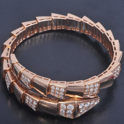 [Agudo Jewelry]SERPENTI WIDE BRACELET PINK GOLD DIAMOND