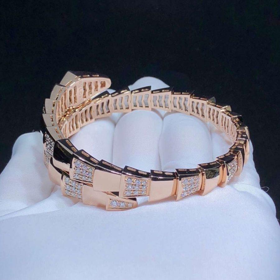 [Agudo Jewelry]SERPENTI WIDE BRACELET PINK GOLD DIAMOND