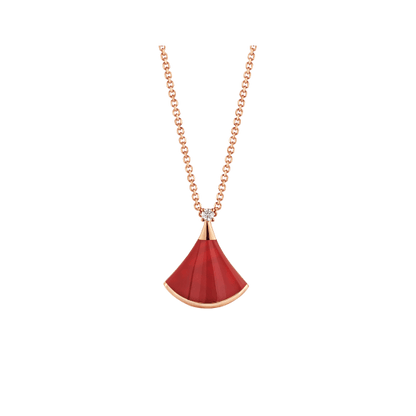 [Agudo Jewelry]DREAM NECKLACE CARNELIAN 1 DIAMOND