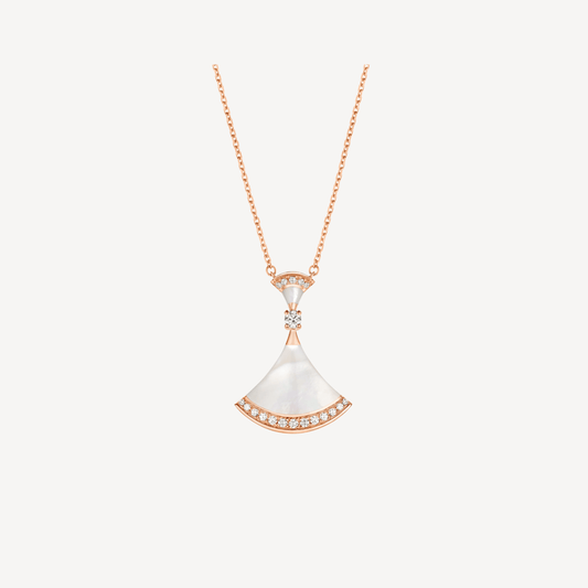 [Agudo Jewelry]DREAM NECKLACE MOP PINK GOLD DIAMOND