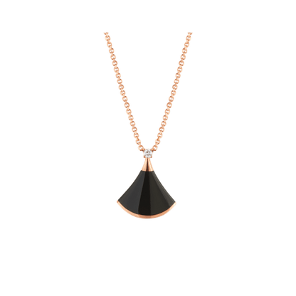 [Agudo Jewelry]DREAM NECKLACE ONYX 1 DIAMOND