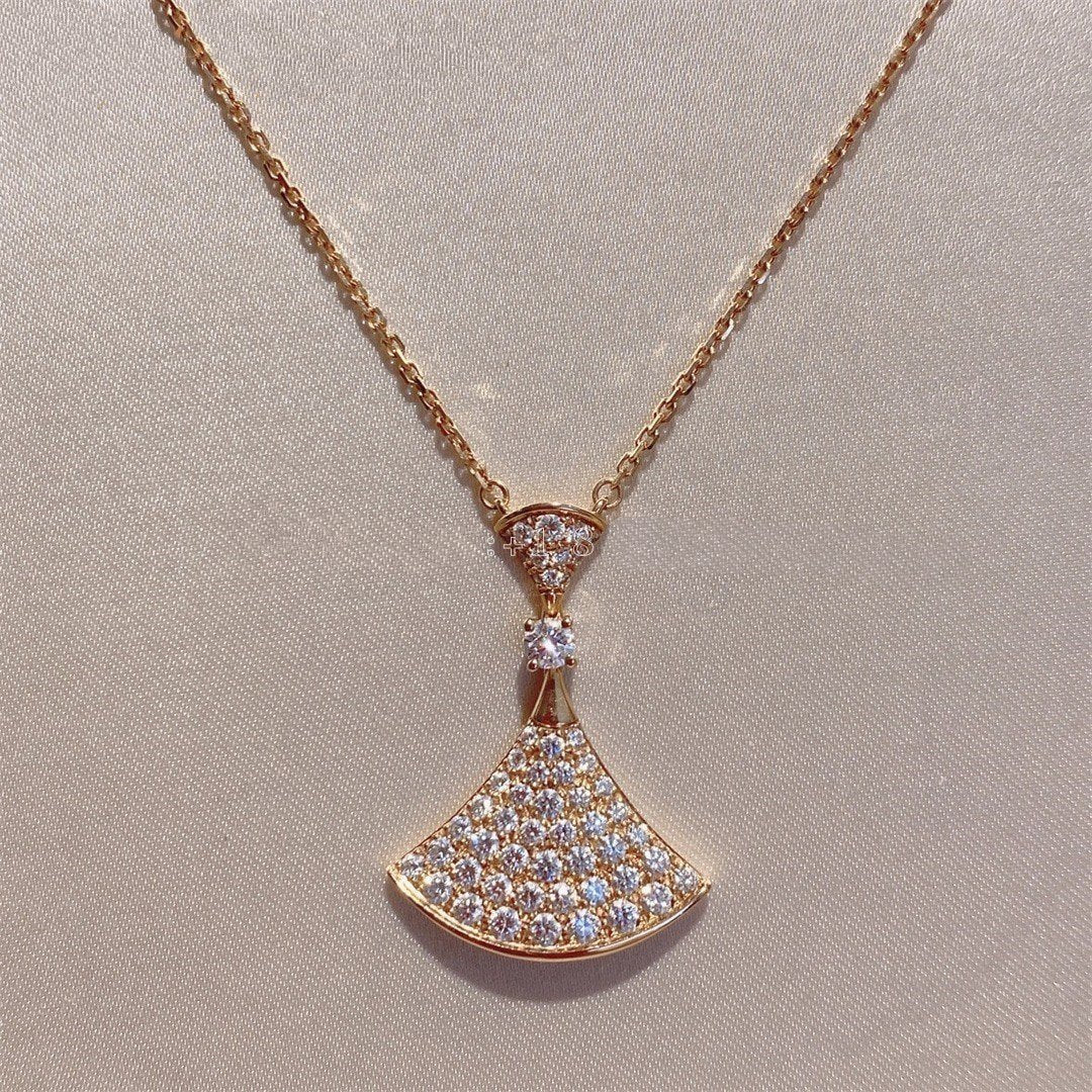 [Agudo Jewelry]DREAM NECKLACE PINK GOLD FULL DIAMOND