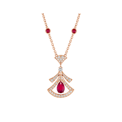 [Agudo Jewelry]DREAM NECKLACE CARNELIAN DIAMOND PINK GOLD